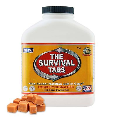 #ad The Survival Tabs Emergency Food Supply 180 tablets Butterscotch Flavor $38.00