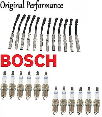 #ad OPPARTS Wire Set 12 BOSCH Spark Plugs For Mercedes Benz C240 2001 2005 $274.95