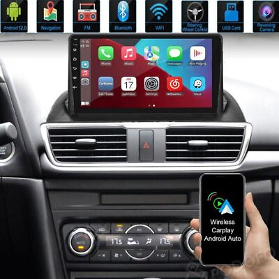 #ad 9quot; For 2014 2019 Mazda 3 Car Radio Android 12 Apple Carplay Stereo GPS WIFI 32G $126.96