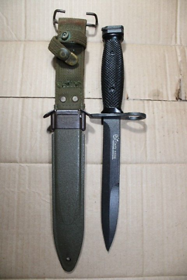 #ad Original US Military Issue Vietnam Era Colt USM7 Bayonet Knife with Scabbard J10 $179.95