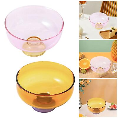 #ad Glass Dessert Bowl Tableware Fruit Bowl for Picnic Birthday Holiday Party $14.20