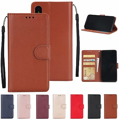 #ad For iPhone 8 7 6 Plus Leather Wallet Magnetic Removable Flip Cover Card Case $7.98