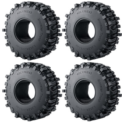 #ad 4PCS 125MM 2.2#x27;#x27; Rubber Tyres Tires 1.9#x27;#x27; 120MM Tires for 1:10 RC Crawler Car $28.64