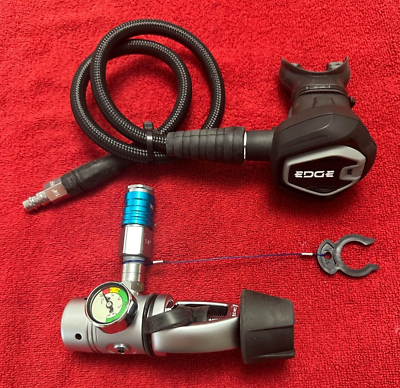 #ad Hookah scuba Diving HOG Nano 1st and 2nd stage regulator set FREE pressure gauge $223.75