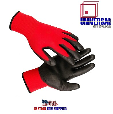 #ad #ad Gloves Nitrile Coated Work Size Large Size XL 10 Red Black 300 Pair Pack CTN $179.58