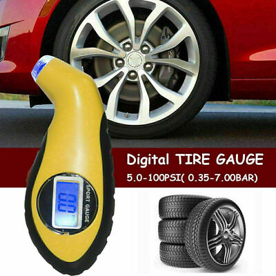 #ad LCD Digital Tire Pressure Gauge Handy Air Gauge For Car Truck Motorcycle Bicycle $3.69