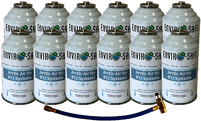 #ad Envirosafe Arctic Air for R12 systems GET COLDER AIR 12 Cans with hose $184.00