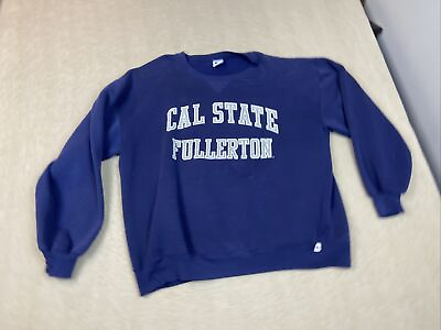 #ad VTG Russell Athletic Men Size XXL Sweatshirt Pullover Cal State Fullerton $16.00