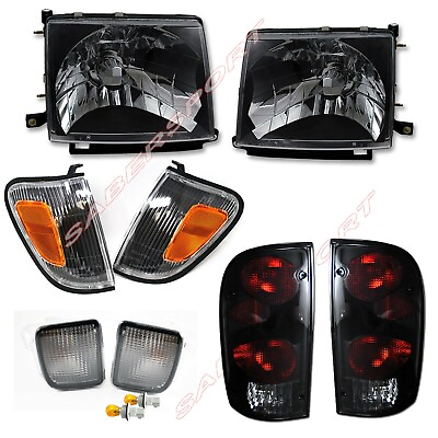 #ad Set of Black Headlights w Corner Taillights for 98 00 Tacoma 4WD PreRunner $215.00