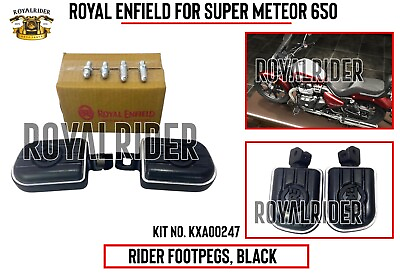 #ad Fits Royal Enfield quot;RIDER FOOTPEGS BLACKquot; For Super Meteor 650 $53.10