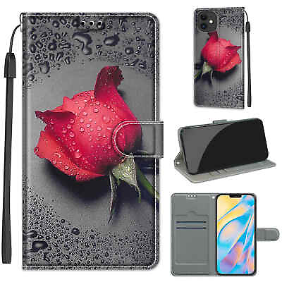 #ad Rose Wallet Phone Case For Samsung iPhone Huawei Xiaomi ZTE Sony OPPO Nokia Moto $2.80