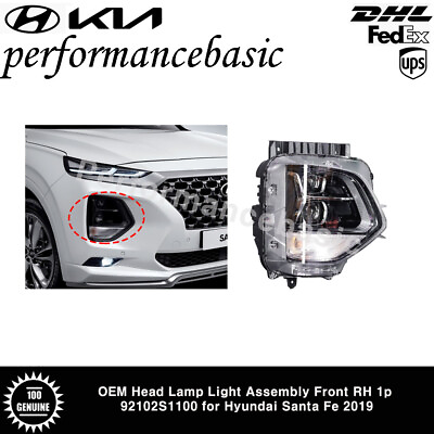 #ad OEM Head Lamp Light Assembly Front RH 1p 92102S1100 for Hyundai Santa Fe 2019 $699.00