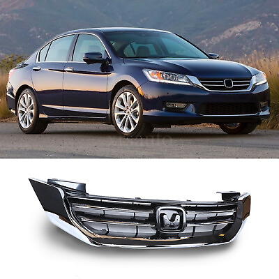 #ad Chrome Front Bumper Grille Grill For 2013 2014 2015 Honda Accord Sedan 4 Door $44.99