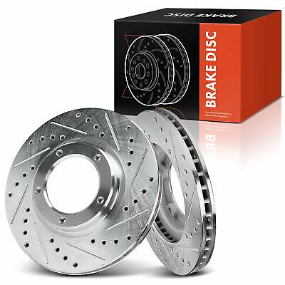#ad 2x Front Drilled Brake Rotors for Toyota Tacoma 1995 1996 1997 2004 5 Lug RWD $52.99