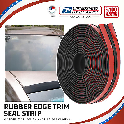 #ad Black Sealing Strip T Type Car Door Window Edge Rubber Seal Weather Strip 9M $20.29
