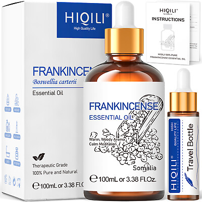 #ad HIQILI 100ml Frankincense Essential Oil 100% Pure Undiluted Natural Massage Skin $26.48