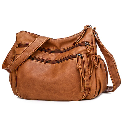 #ad Women Vintage Handbag Tote Hobo Bag Soft PU Leather Crossbady Shoulder Bag Purse $16.99