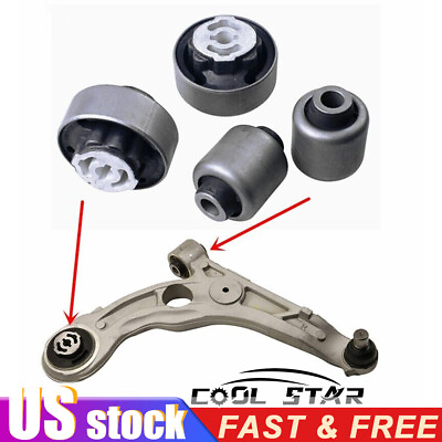 #ad 4FRONT LOWER CONTROL ARM BUSHING KIT FOR DODGE DART CHRYSLER 200 JEEP CHEROKEE $35.45