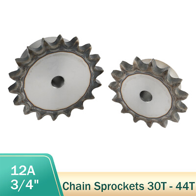 #ad 12A Roller Chain Sprockets 30 44T With Step Pitch 3 4quot; Sprocket Wheel 45# Steel $152.45