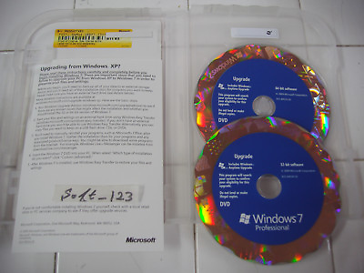 #ad Microsoft Windows 7 Professional Upgrade 32 Bit and 64 Bit DVD MS WIN PRO $59.95