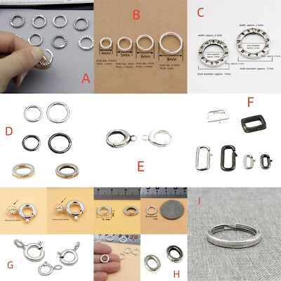 #ad 3pcs S925 Sterling Silver Oval Round Lock Connector DIY Jewelry Madking Bracelet $14.29