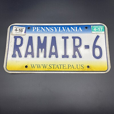 #ad RAMAIR 6 2010s Pennsylvania Ram Air Pontiac GTO License Plate amp; Inspection $19.99