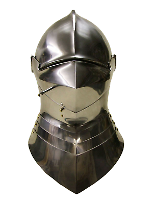 #ad Medieval Knight Tournament Close Armor Helmet Warrior Cosplay Helmet Replica $159.00