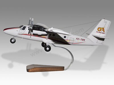 #ad De Havilland Canada DHC 6 300 Twin Otter Gum Air Mahogany Handmade Desktop Model GBP 189.50