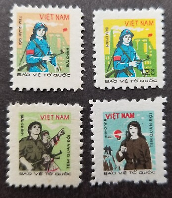 #ad *FREE SHIP Vietnam Factory Militia 1981 War Military Women Soldier stamp MNH $18.00