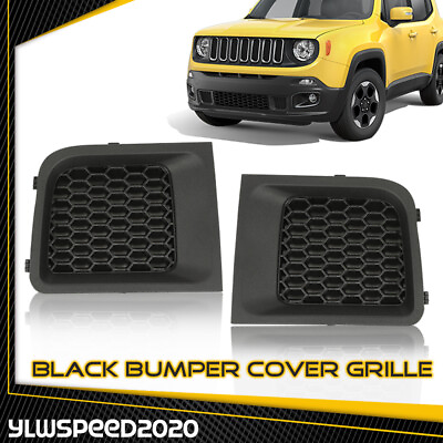 #ad LeftRight Front Bumper Lower Grille Bezel Cover Fit For Jeep Renegade 2015 2017 $11.48