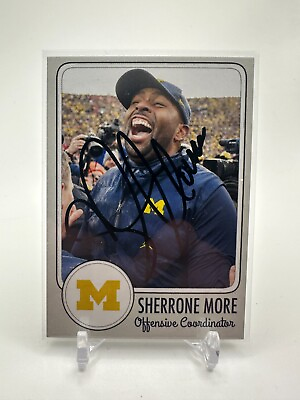#ad Sherrone Moore Signed Auto Custom Michigan TYPO Football Card 2024 NFL Draft $74.99
