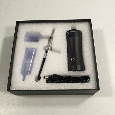 #ad KIBEE Black USB Rechargeable Mini Air Compressor Spray Gun Airbrush Set $71.99