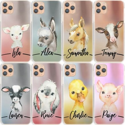 #ad Personalised Initial Phone Case;Pig Horse Duck Hard Cover For Samsung S Range $16.37