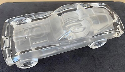 #ad Vintage 1963 Chevy Corvette Stingray Split Window Glass Crystal Car Paperweight $20.00