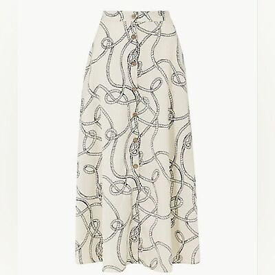 #ad Marks amp; Spencer marine ropes print A line Maxi Skirt With Pockets and side slits $33.00