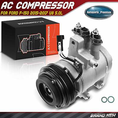 #ad AC Compressor with Clutch for for Ford F 150 F150 2015 2016 2017 V8 5.0L Flex $147.99