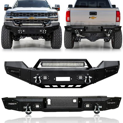 #ad For 2007 2013 Chevy Silverado 1500 Front Rear Bumpers w Winch Seat $1693.99
