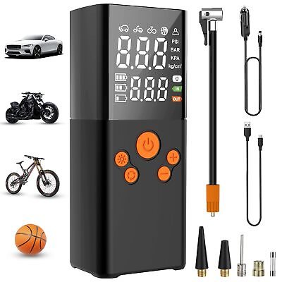 #ad Tire Inflator Portable Air Compressor Cordless Air Pump Tire Inflator with 60... $45.71