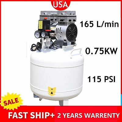 #ad 40 Liter Portable Dental Air Compressor Oil Free Silent Air Pump 110V $304.00