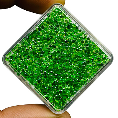 #ad 100 Pcs Natural Tsavorite 1.5mm Round Diamond Cut Loose Dazzling Green Gemstones $27.99
