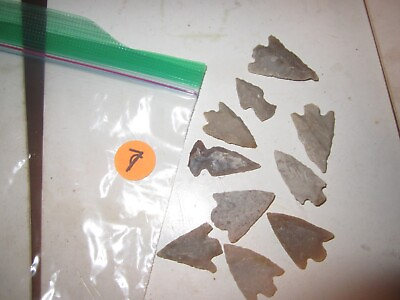 #ad LOT OF 10 ARROWHEADS SOUTH CENTRAL WISCONSIN AREA #7 $25.99