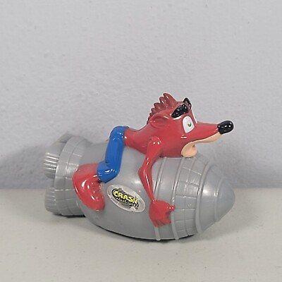 #ad Hardees Carls Jr Crash Bandicoot Crash Rocket Rider  2001 Kids Meal Toy $11.23