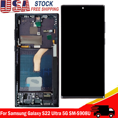 #ad #ad For Samsung Galaxy S22 Ultra 5G SM S908U LCD Display Touch Screen AssemblyFrame $140.99