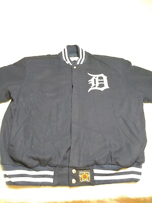 #ad RARE Men#x27;s Detroit Tigers JH Design Navy Team Color Wool Jacket 3XL $399.99