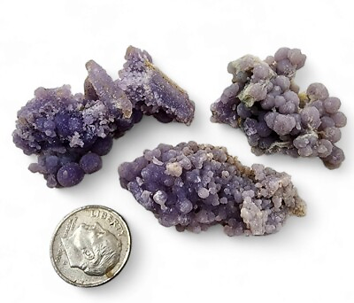 #ad Grape Chalcedony Botryoidal Crystals 30.4 grams. 3 Piece Lot $6.99