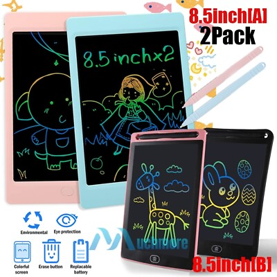 #ad 2Pack 8.5quot; Portable LCD Writing Tablet Drawing Board Erasable Notepad for Kids $12.75