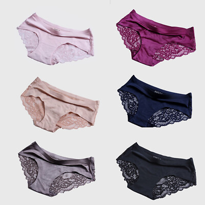 #ad Womens Sexy Lace Lingerie Seamless Silk Underwear Panties Briefs Hot Knickers * $3.49