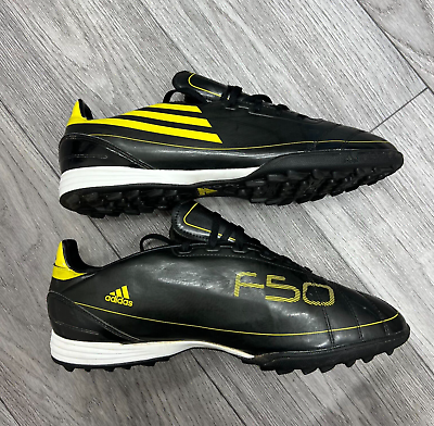 #ad Adidas F10 TRX TF F50 Yellow Stripe Football Soccer Turf Shoes US 9 1 2 UK 9 $115.00