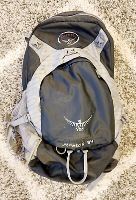 #ad OSPREY STRATOS 34 Gray Color Airspeed Hiking Backpack $84.00