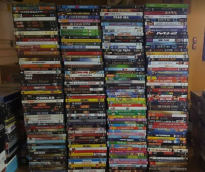 Wholesale Lot of 100 Used DVD Assorted Bulk Free Samp;H Video Dvds CHEAP $42.99